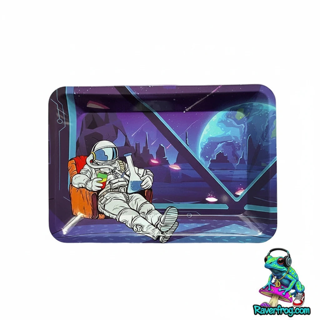 Light-Weight / Durable HD Graphic Metal Rolling Trays.  14 Design Choices.  Medium Sized - (120mm x 180mm)