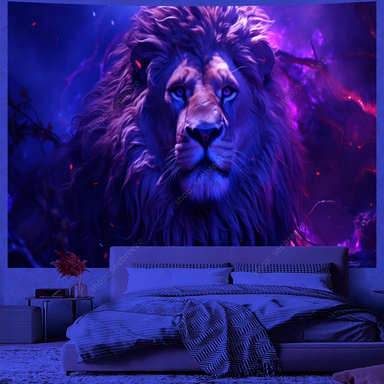 HD UV Psychedelic Animal Tapestry Collection