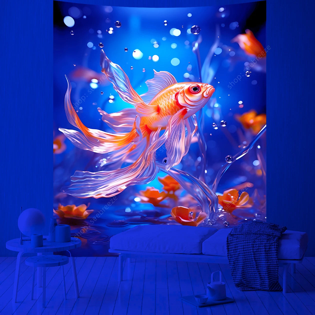 HD UV Psychedelic Animal Tapestry Collection