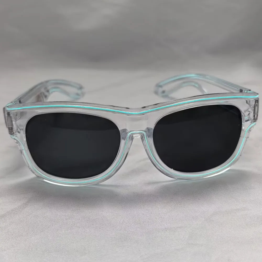 Raverfrog Wireless LED luminous rechargeable sunglasses.  No cords!