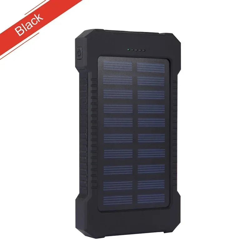 Solar Charging Portable Waterproof Power Bank.  20000 mah Rapid Charging with LED Indicators.  Charge 2 devices! Use the power of our Star to fuel your Festival Needs!