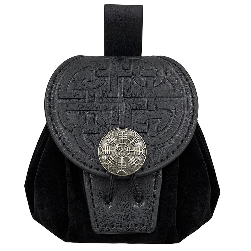Steampunk Medieval Potion/Goodie/Fairy Dust holding mini satchel. Attaches to belt. Vegan Leather.