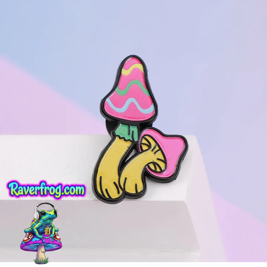 Magic Mushroom Enamel Festival Pin
