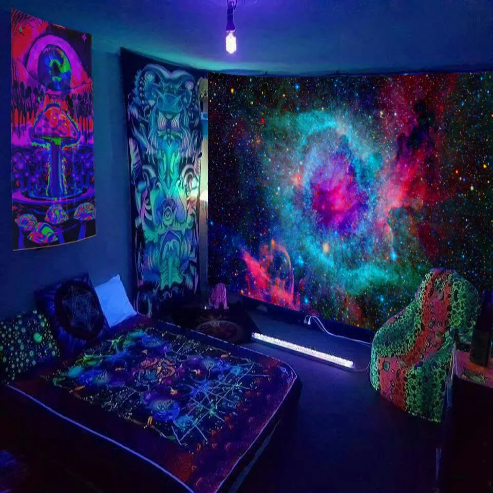 Mysterious Galactic Space Varieties.  Psychedelic Fluorescent Tapestry.  Many Choices.