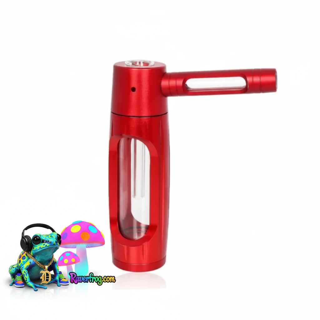 Ultra-Premium Portable Sealed Metal Water Pipe with 155mm Glass Bowls.  All Glass and Metal.  💨 Anything!