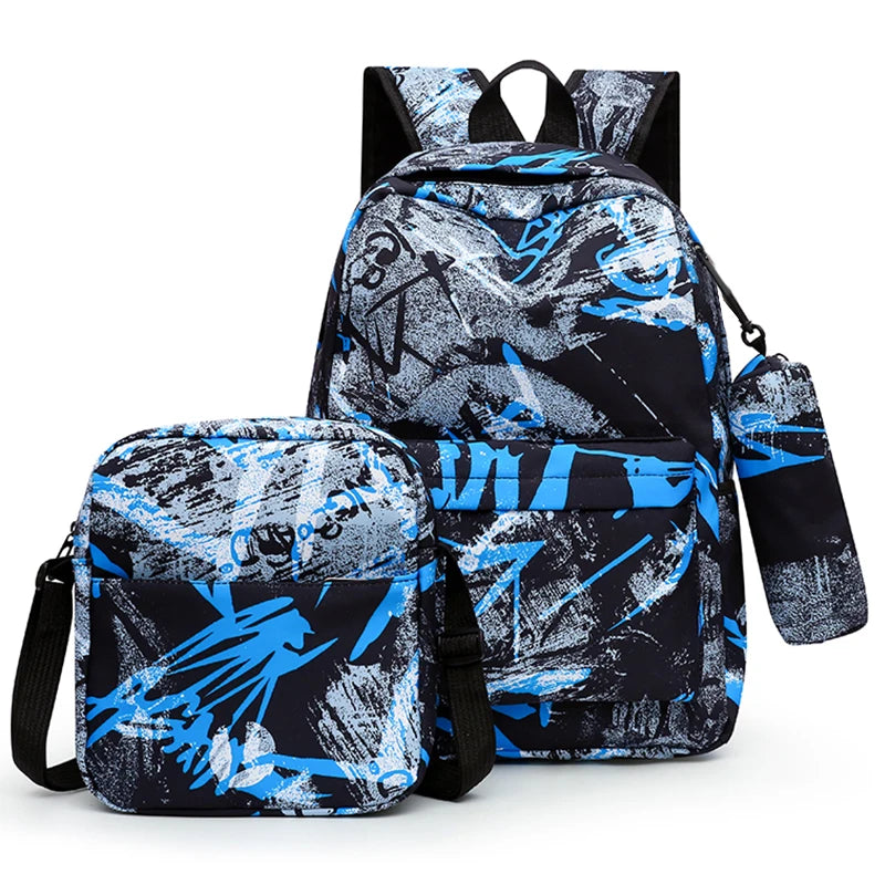 Graffiti Backpack - large-capacity