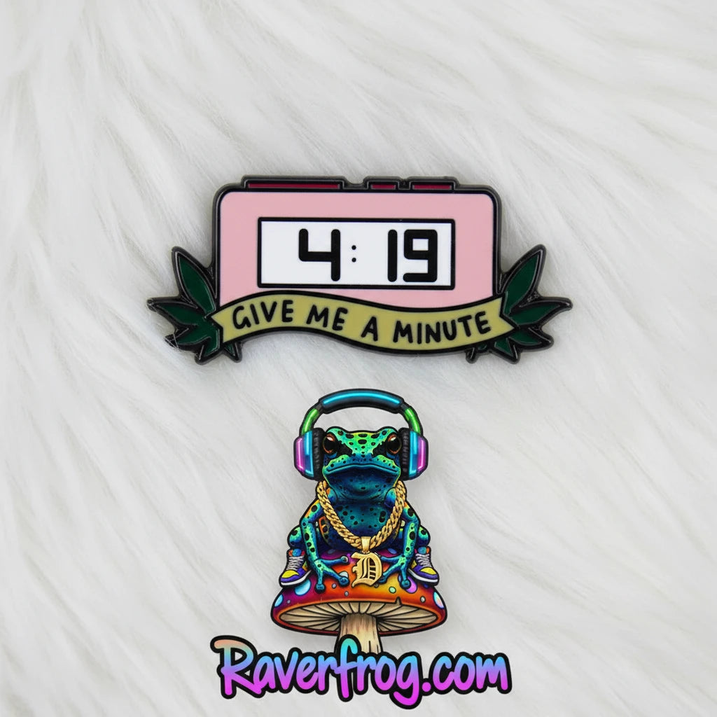 "Give Me A Minute” Enamel Festival Pin