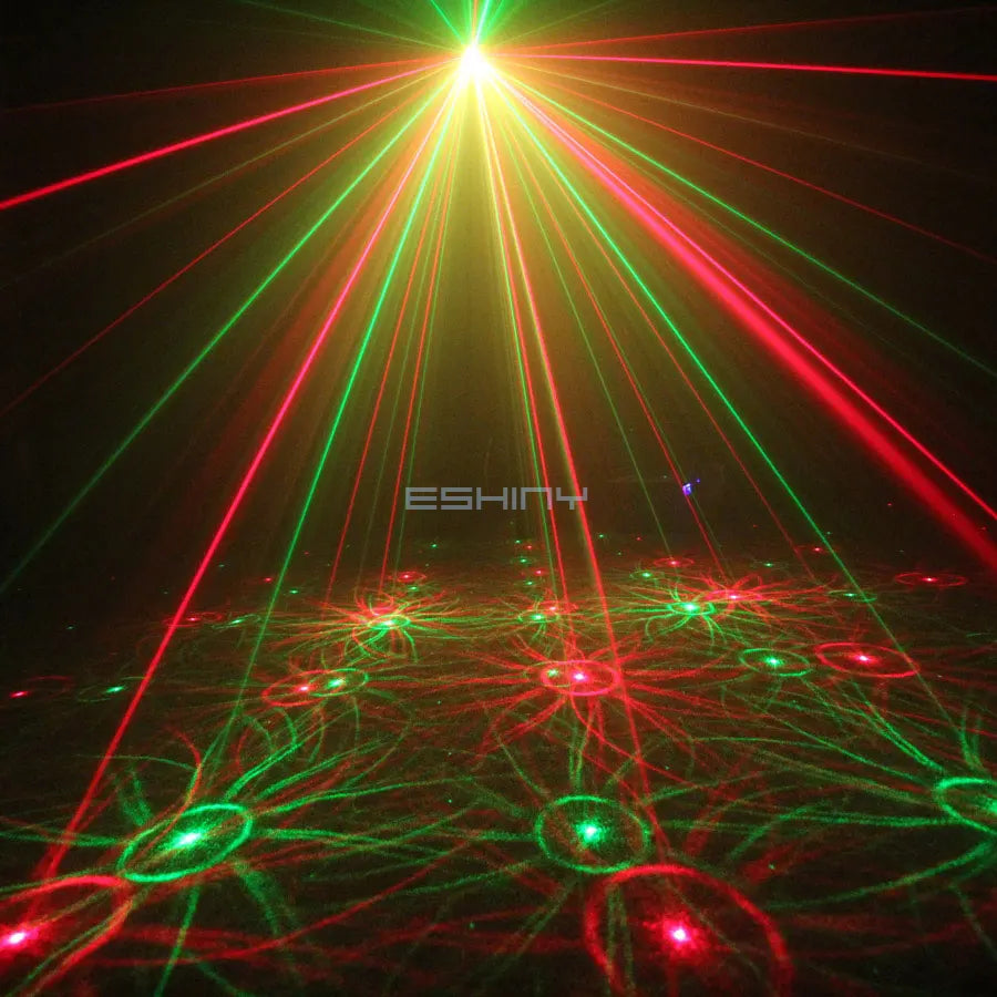 DJ - Stars Red Green Laser 4IN1 Patterns DJ Party Light Projector