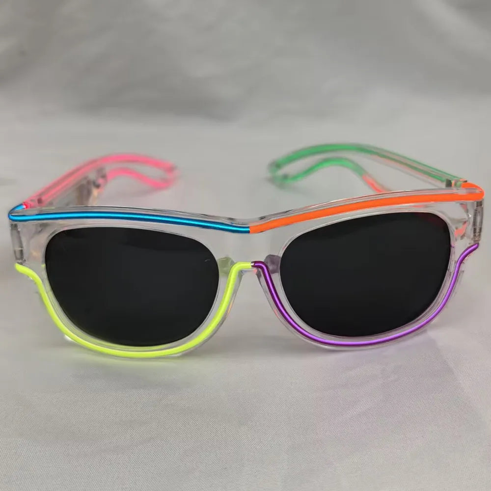 Raverfrog Wireless LED luminous rechargeable sunglasses.  No cords!