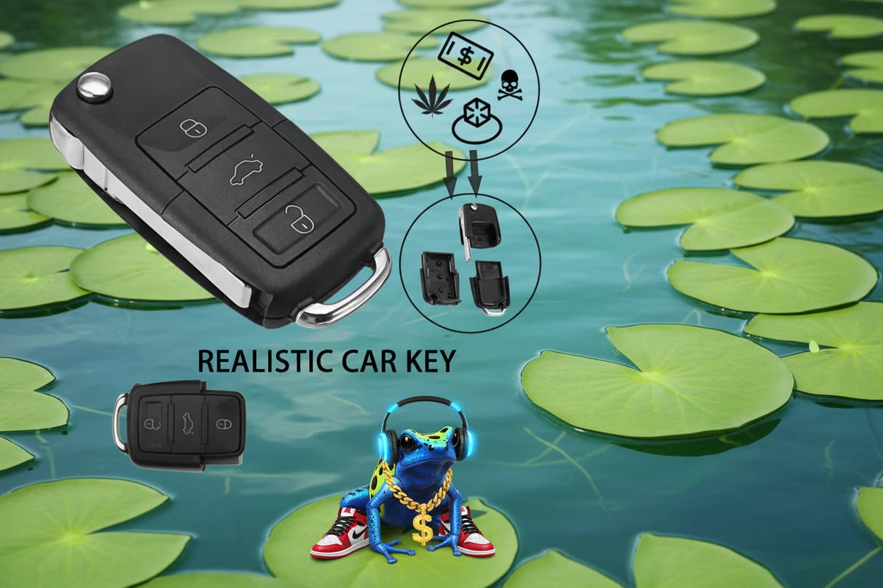 Fake Car Key Safe Hidden Secret Compartment Stash Box Discreet Decoy Car Key Fob