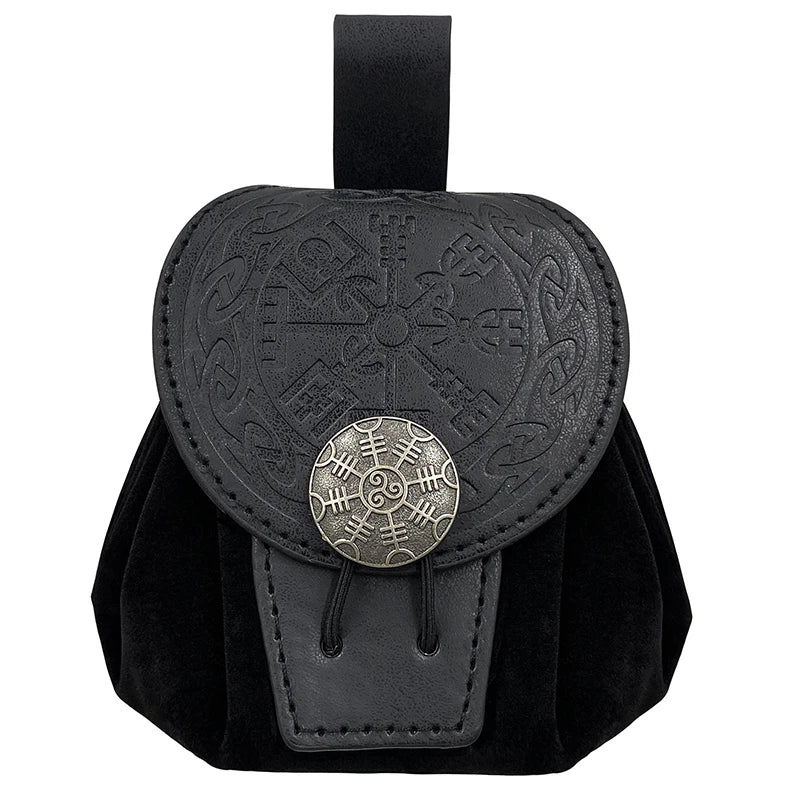 Steampunk Medieval Potion/Goodie/Fairy Dust holding mini satchel. Attaches to belt. Vegan Leather.