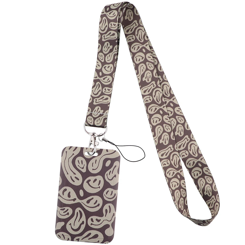 Trippy Face Lanyard + ID / Card / Badge Holder.  Perfect for ID + Touchpay.