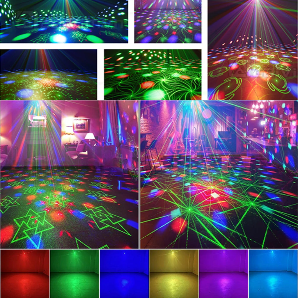 Froggy Party Lights, Commercial Grade. Disco Light, Rgb 3 Lens Sound Activated Dj Strobe Stage Lights