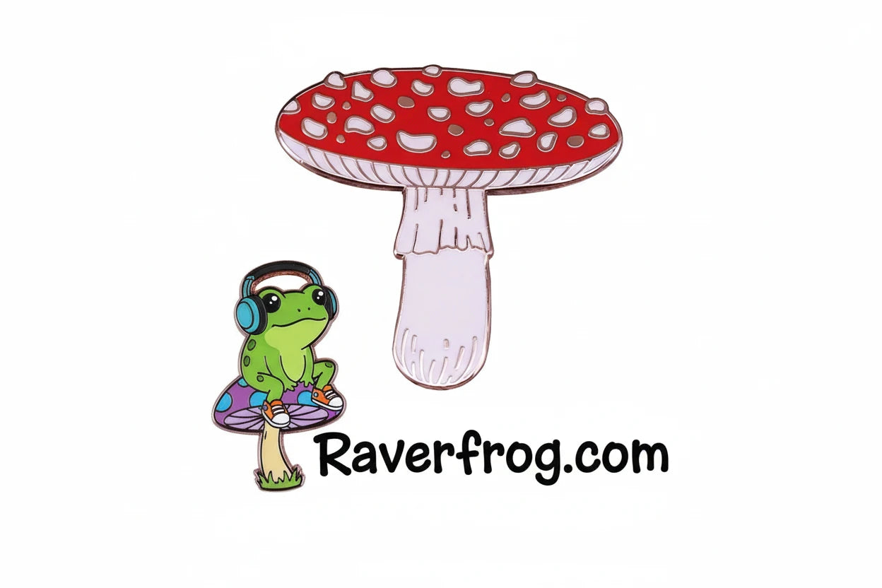 Mushrooms and Magical Forest Enamel Drip Pin Collection.