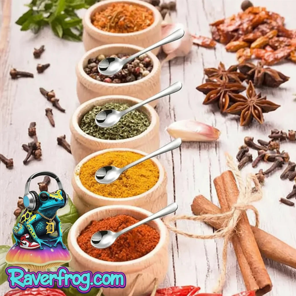 10 Piece Tiny Stainless Steel Spoons For “Spices”.