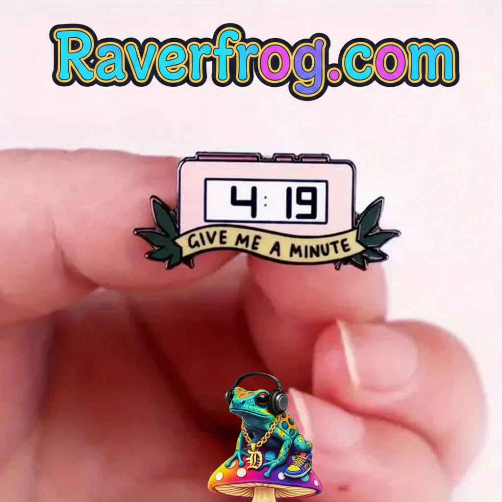 "Give Me A Minute” Enamel Festival Pin
