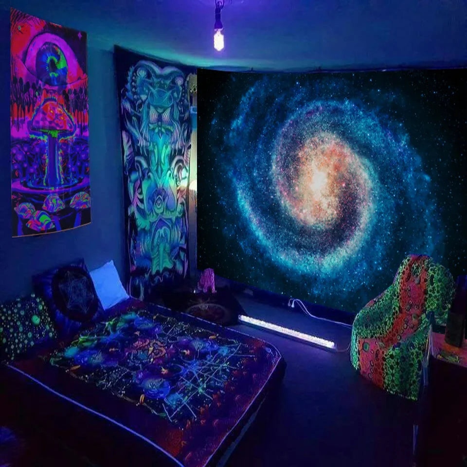 Mysterious Galactic Space Varieties.  Psychedelic Fluorescent Tapestry.  Many Choices.