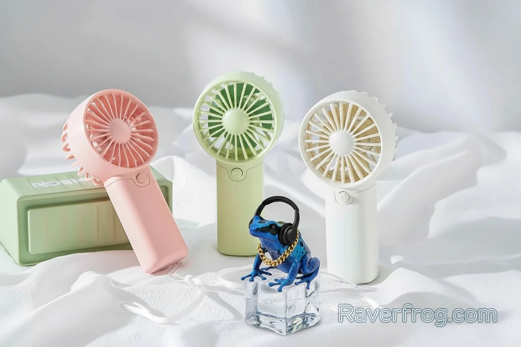 Portable Battery Powered Mini Fan Cooler.  4 Vibrant Colors.
