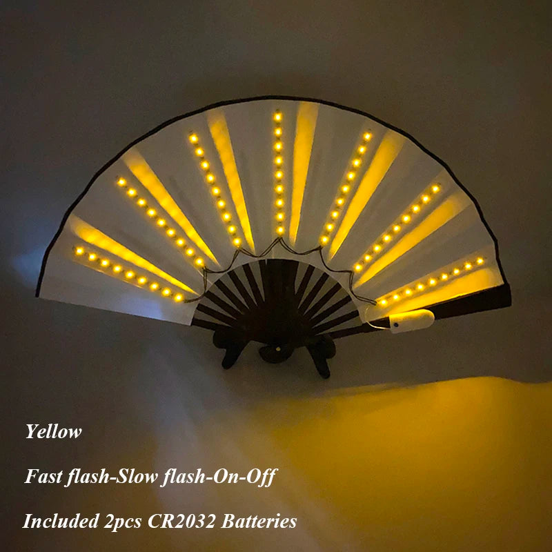 Rechargeable LED Rave Fan.  Color Modes.  Long Battery Life.