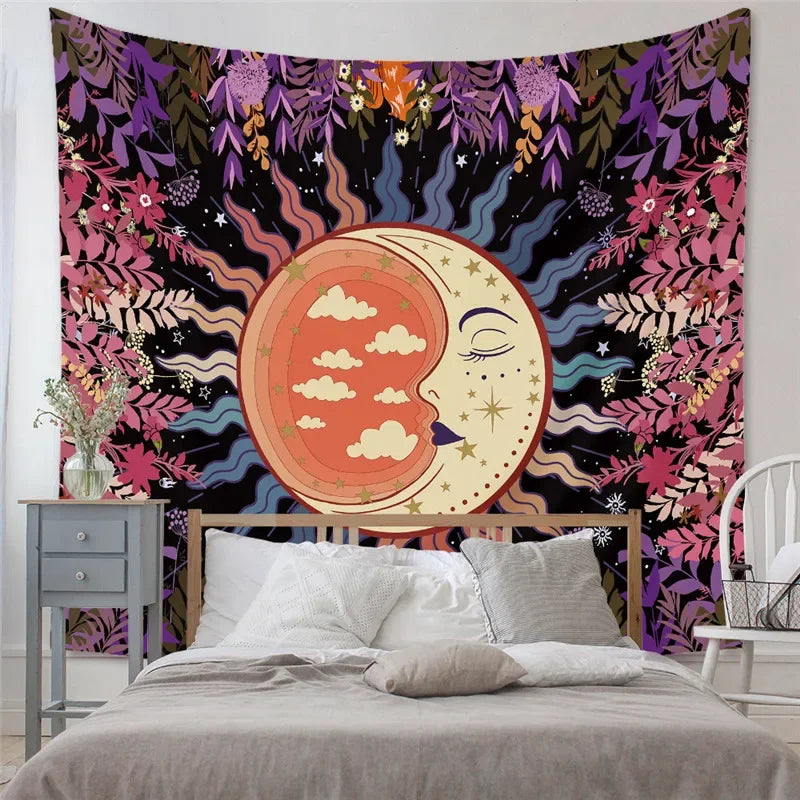 Psychedelic Trippy Sublime Sun Tapestry and many other Solar themed choices.