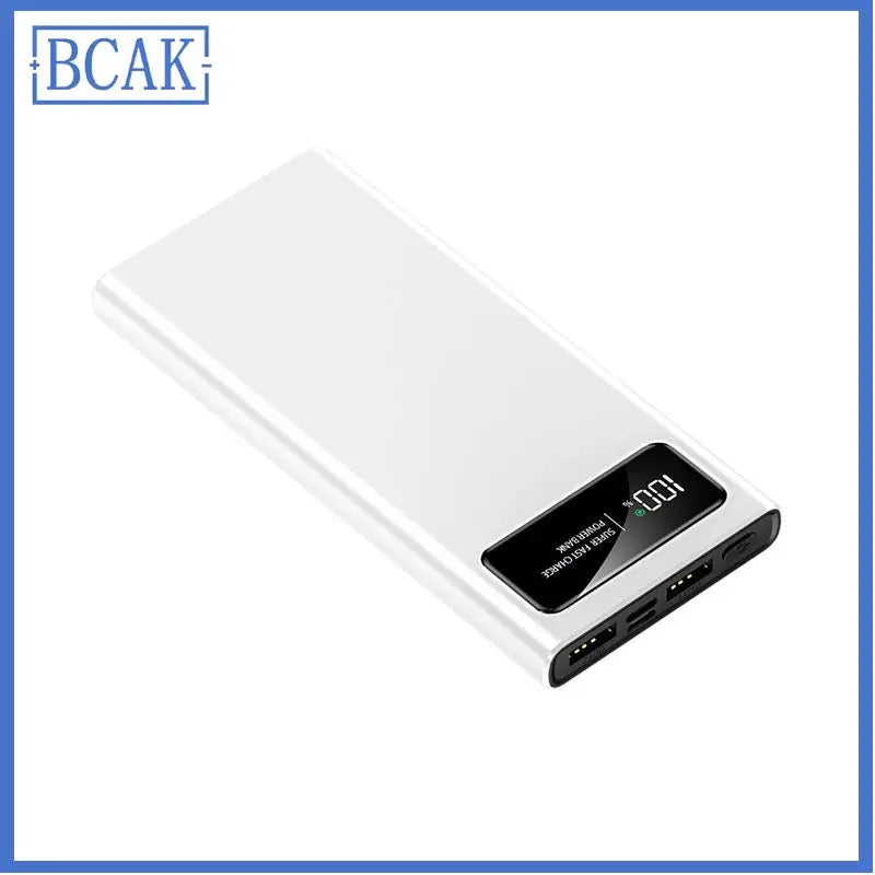 Power bank 10000 mAh or 20000 mAh large capacity two-way PD Super Fast charging.  Rapid Charge, with LED % Display.  When speed matters.
