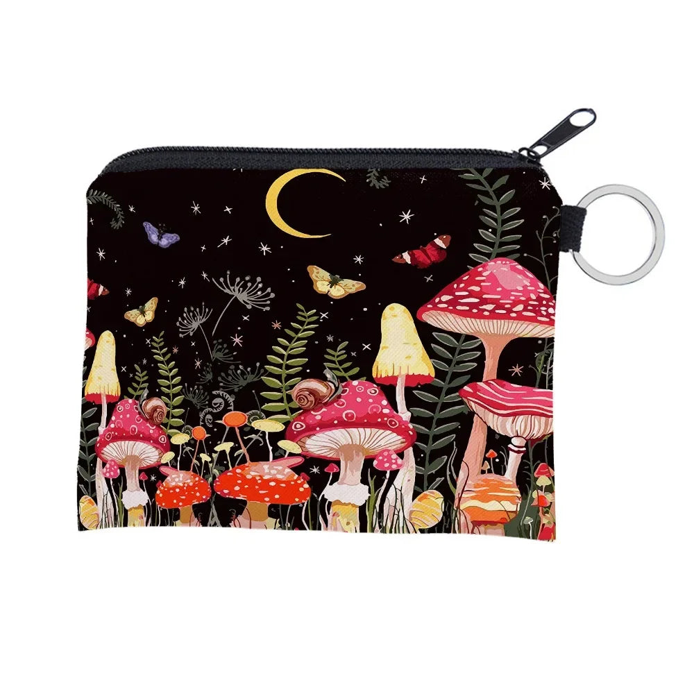 Cute Mushroom Print Cosmetic / Party Favor Storage Bag