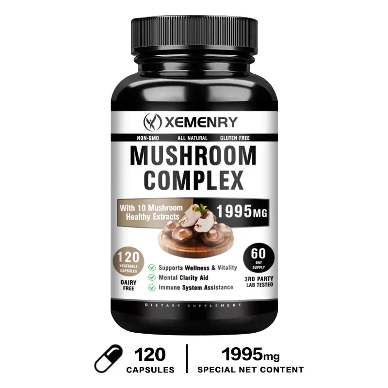 Focus and Recovery Blend - Mushroom Complex Supplements - Nootropic Brain Supplement for Memory and Focus, Relieve Stress.
