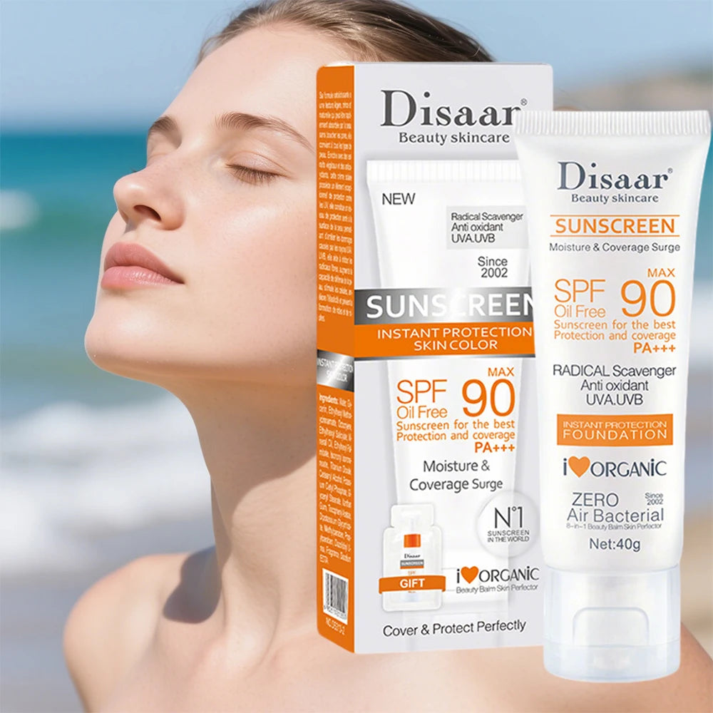 Premium Facial Sunscreen Cream. Skin Protective Solar Sunblock. SPF 90+