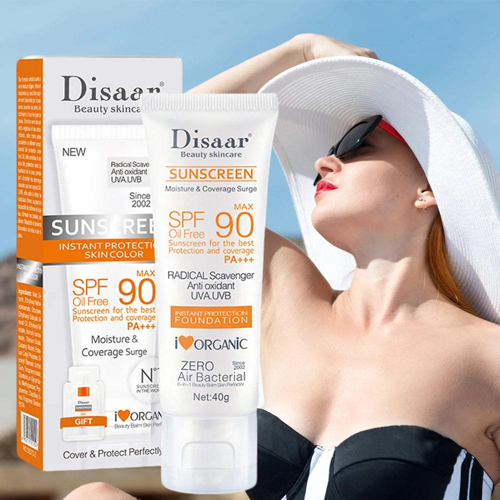 Premium Facial Sunscreen Cream. Skin Protective Solar Sunblock. SPF 90+