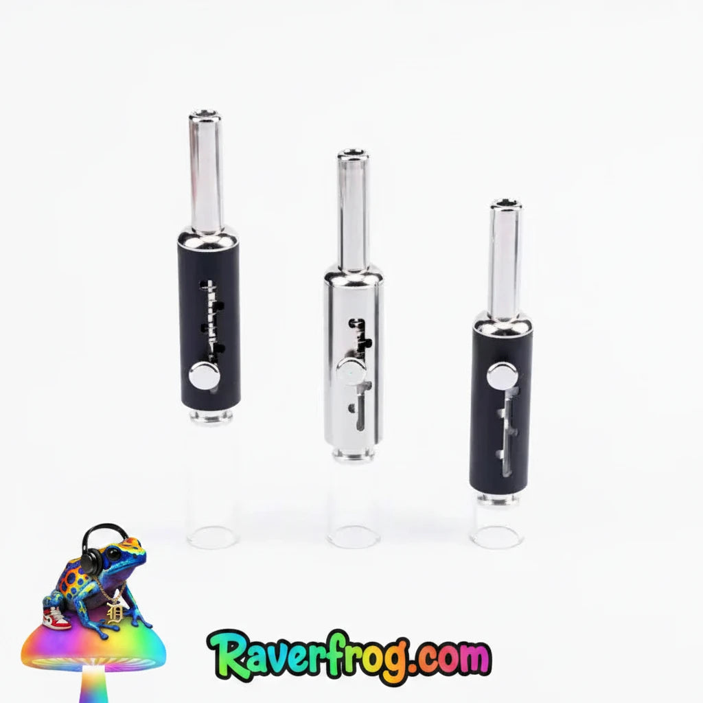 5-Level Adjustable Metal Pipe with Glass Tube | Reusable EDG Dry Burn Pipe with filter | Load a few grams and go.  Pack and push 5 different levels of Herb to the front.  Pushes Ashes out and pushes new green to the front.  Festival Must Have! 💨Anything!