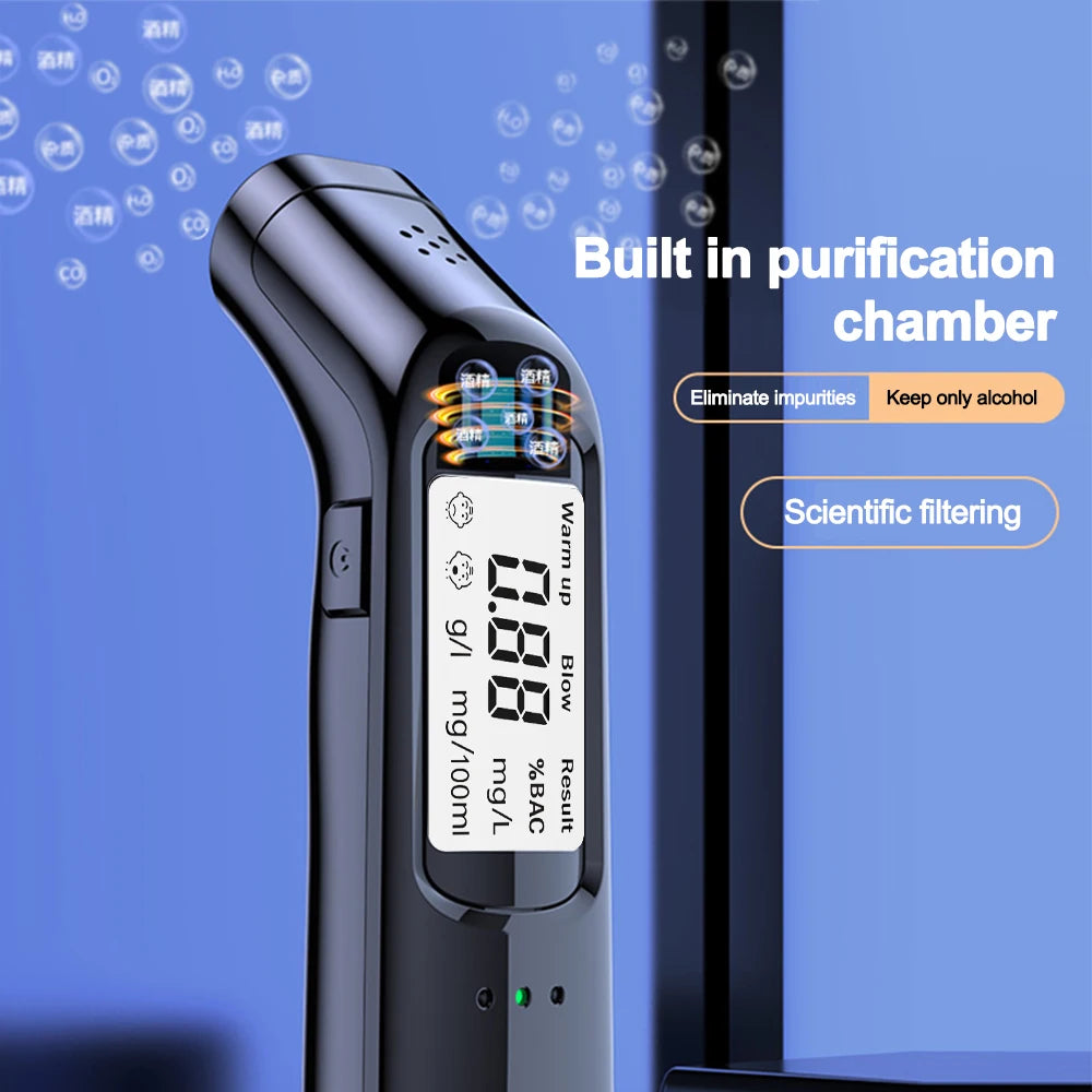 Non-Contact Alcohol Tester High Accurate Breathalyzer With LCD Display.