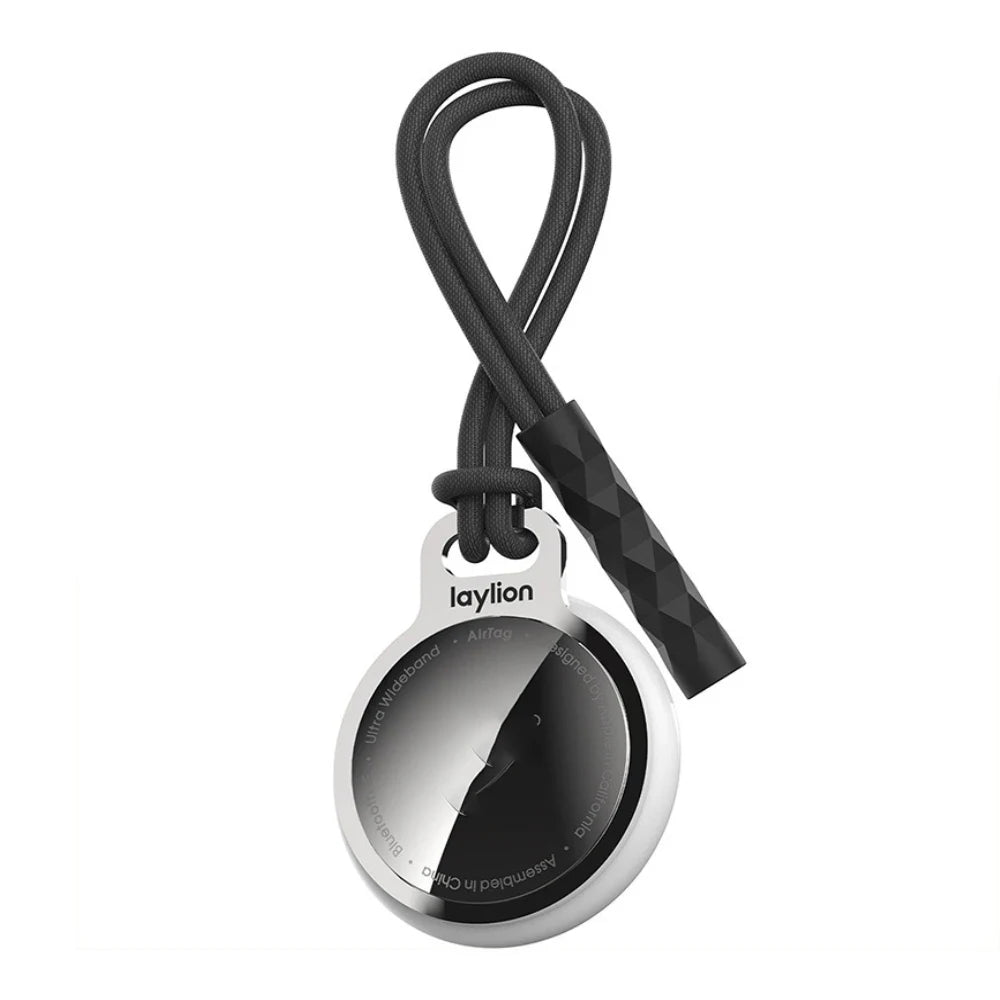 Heavy duty AirTag Holder with Lanyard Aluminium Invisible Slim Keychain Case