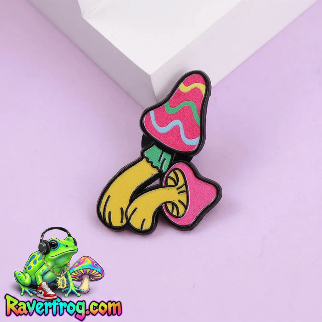 Magic Mushroom Enamel Festival Pin