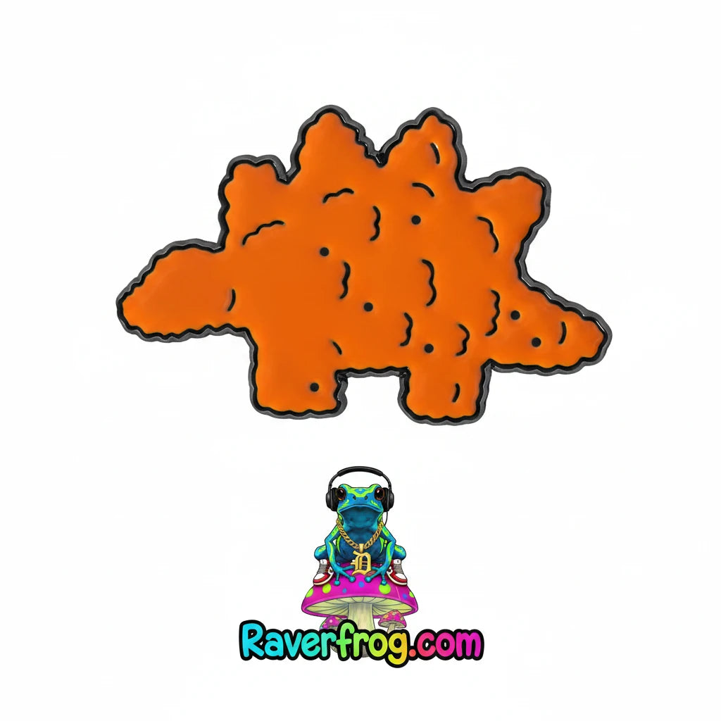 Dinosaur Nuggets / Dipping Sauce Festival Enamel Pins!  Brachiosaurus, Stegosaurus and Ketchup all sold separately - or - sold together as a Righteous Value Meal 🐸