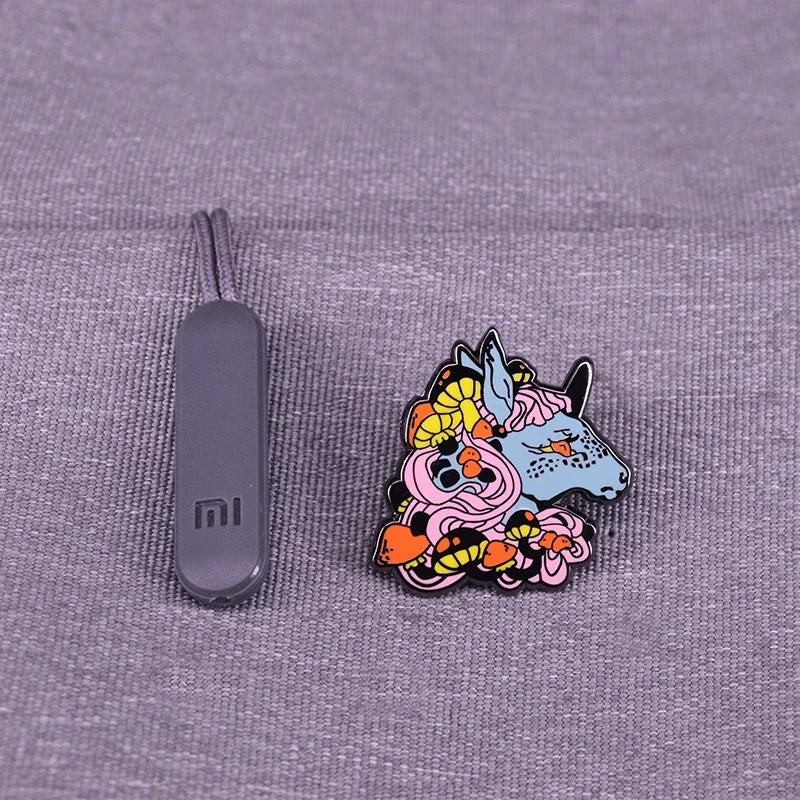 Mushrooms and Magical Forest Enamel Drip Pin Collection.