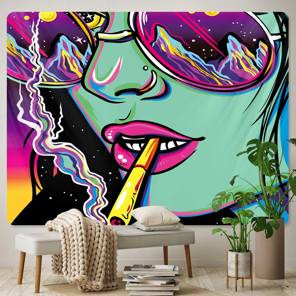 Beautiful HD Graffiti (Pop Art) Psychedelic Street Art Tapestry Collection.  Various Choices. Ultra Large - Full Wall Options Available.