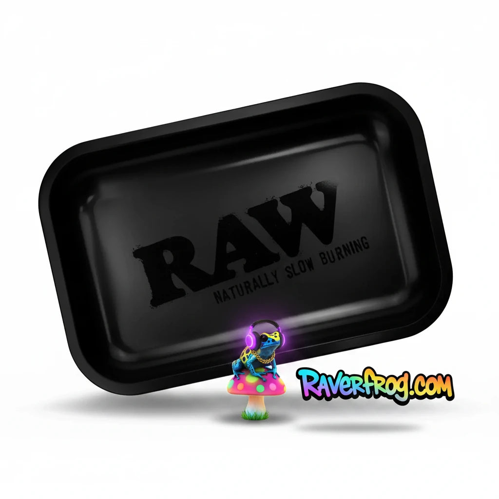 RAW Matte Black-on-Black **Murder'd-Out** Rolling Tray
