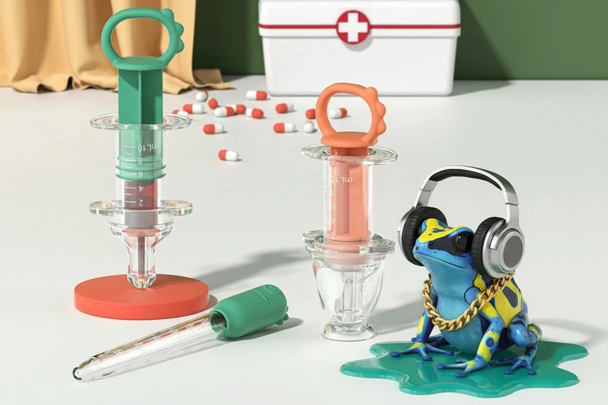 Easily Dispense Medicine.  Pacifier Liquid Medicine Dispenser. Accurate measurements.