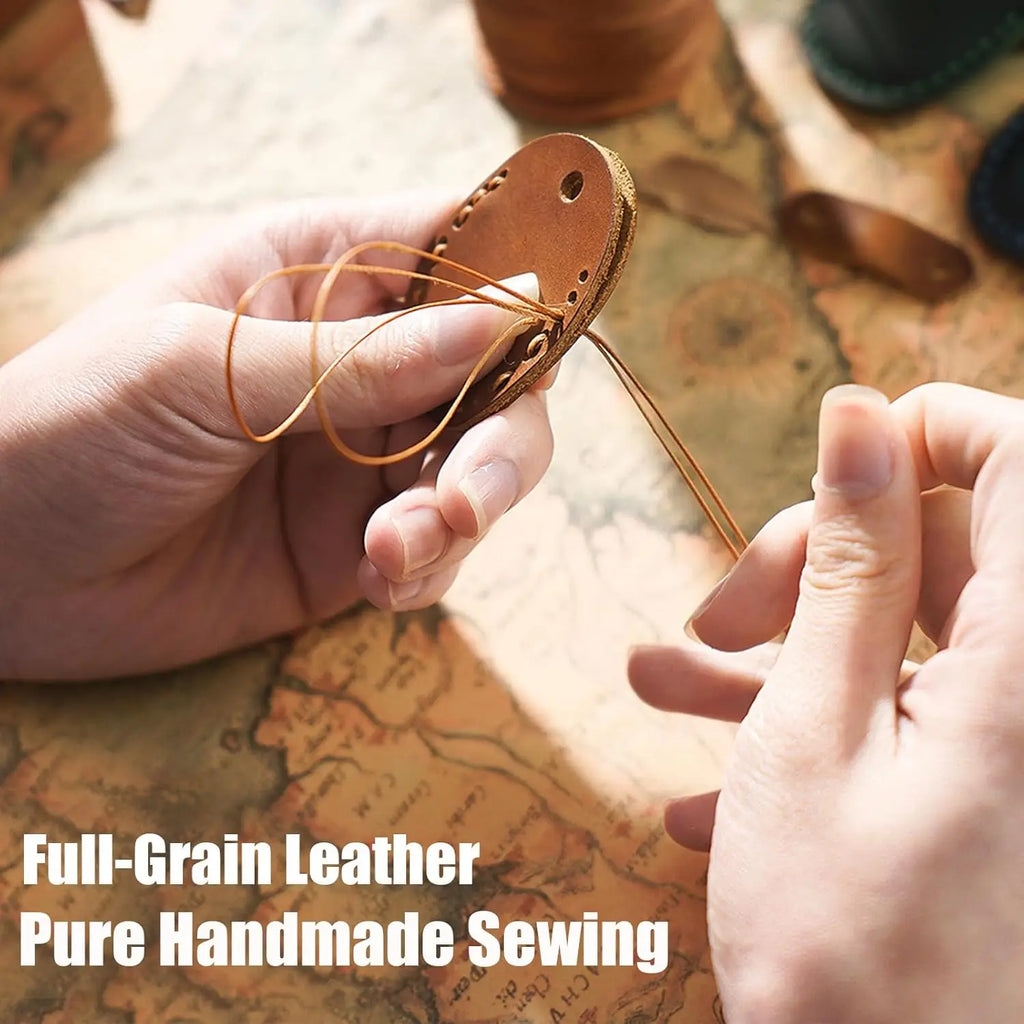 Handmade Genuine Leather Airtag Holder for Keys / Keychain.