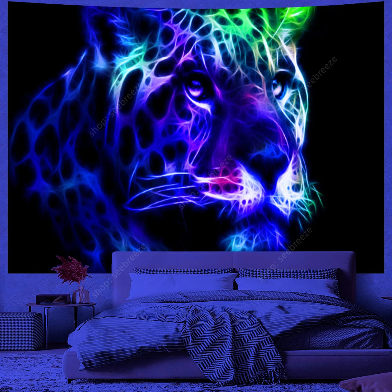 HD UV Psychedelic Animal Tapestry Collection