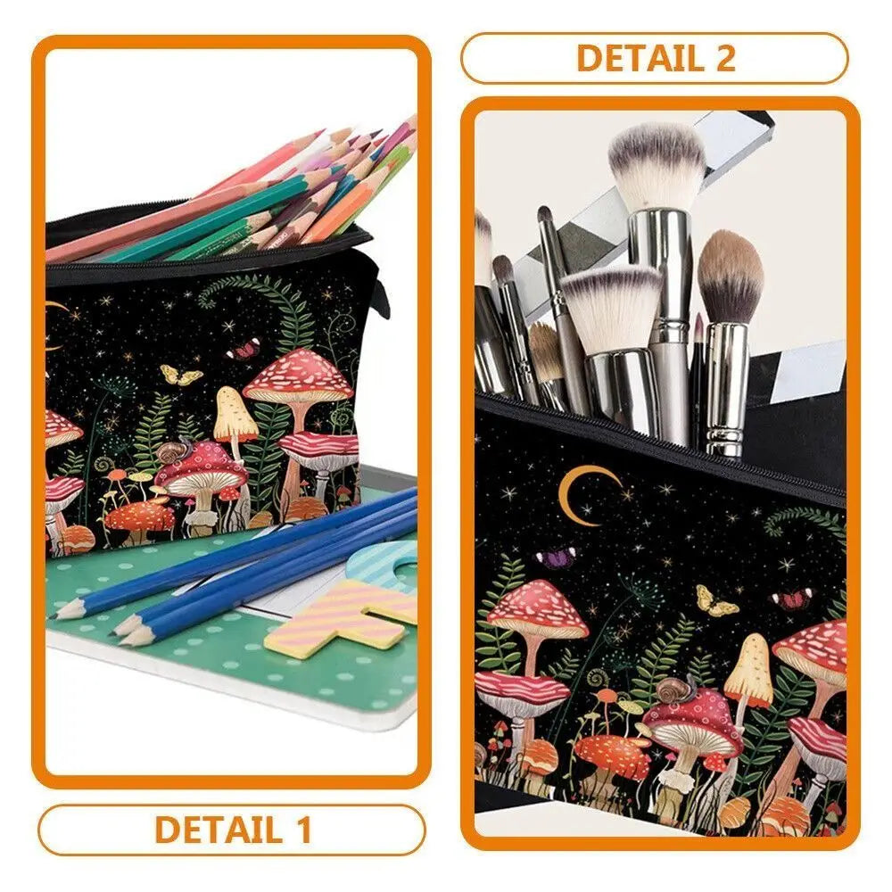 Cute Mushroom Print Cosmetic / Party Favor Storage Bag