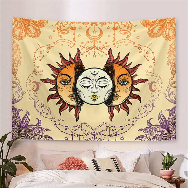 Psychedelic Trippy Sublime Sun Tapestry and many other Solar themed choices.