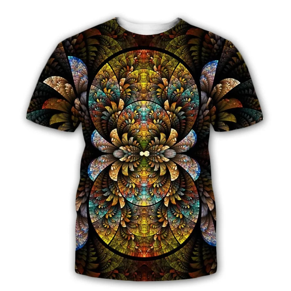 Mysterious Symbols Trippy 3D Print T-Shirts