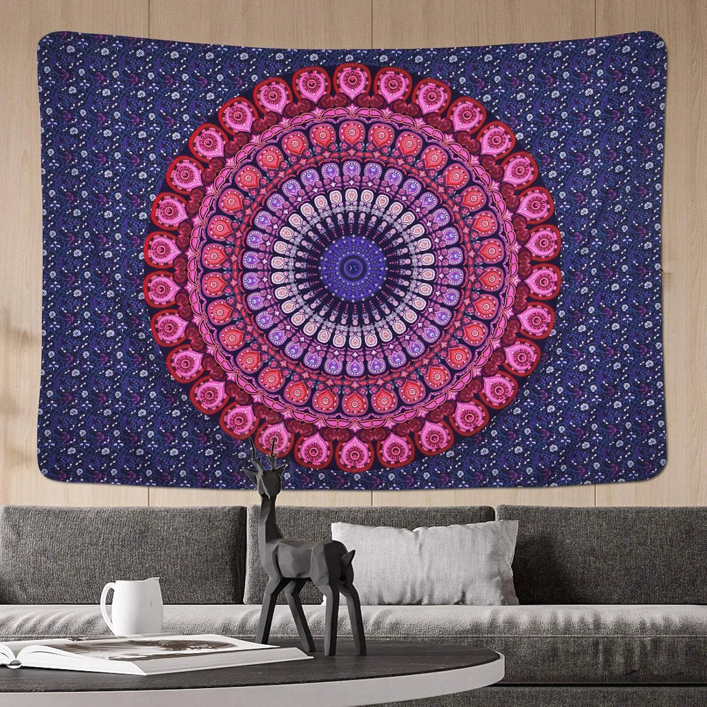 VIKAMA Psychedelic American Mandala Tapestry