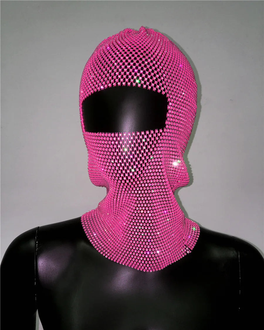 Sexy Premium Diamond Sparkly Fishnet Russian Balaclava.