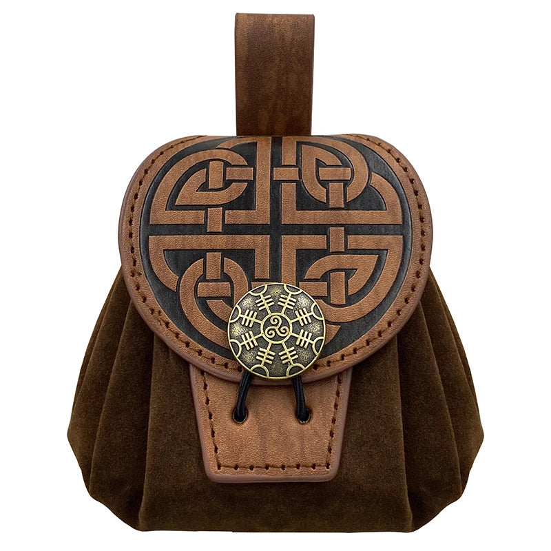 Steampunk Medieval Potion/Goodie/Fairy Dust holding mini satchel. Attaches to belt. Vegan Leather.