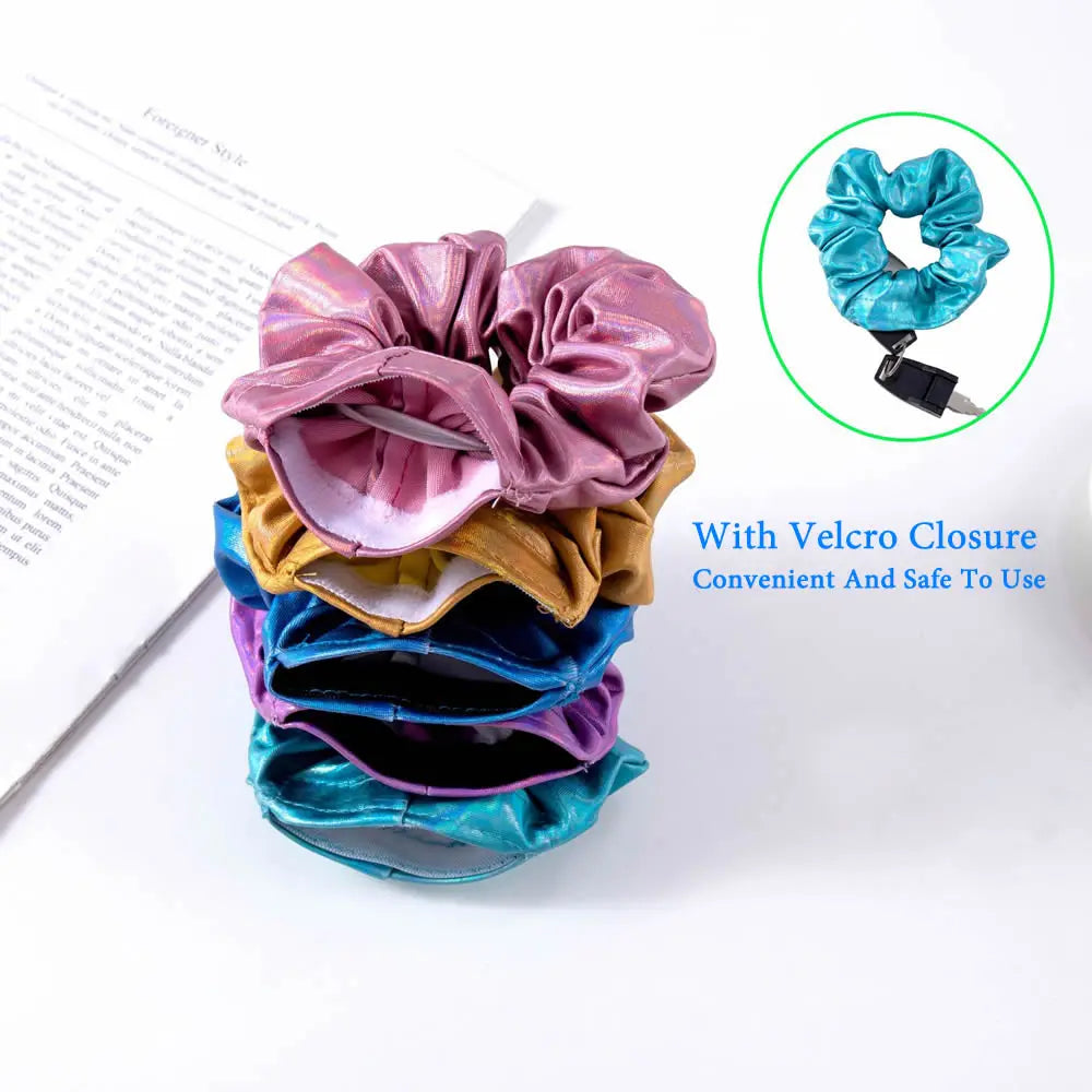 Secret Hair Scrunchie ⁣⁣⁣⁣Stash Hidden Storage Compartment.