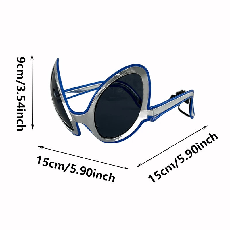 1 pcs Holiday Party Glasses Boys Girls Funny Alien Style Frame Eyeglasses Glow Sunglasses Light Up Bar Rave Night