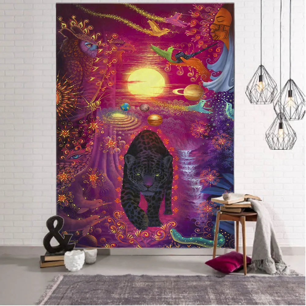 Animalistic DMT Dreams Tapestry Collection.    Variety of design choices.  Great Quality.