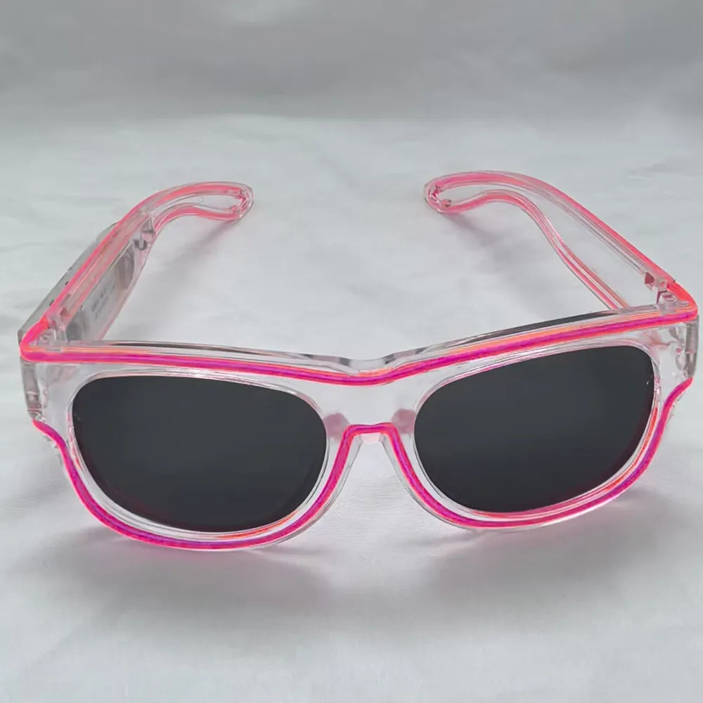 Raverfrog Wireless LED luminous rechargeable sunglasses.  No cords!